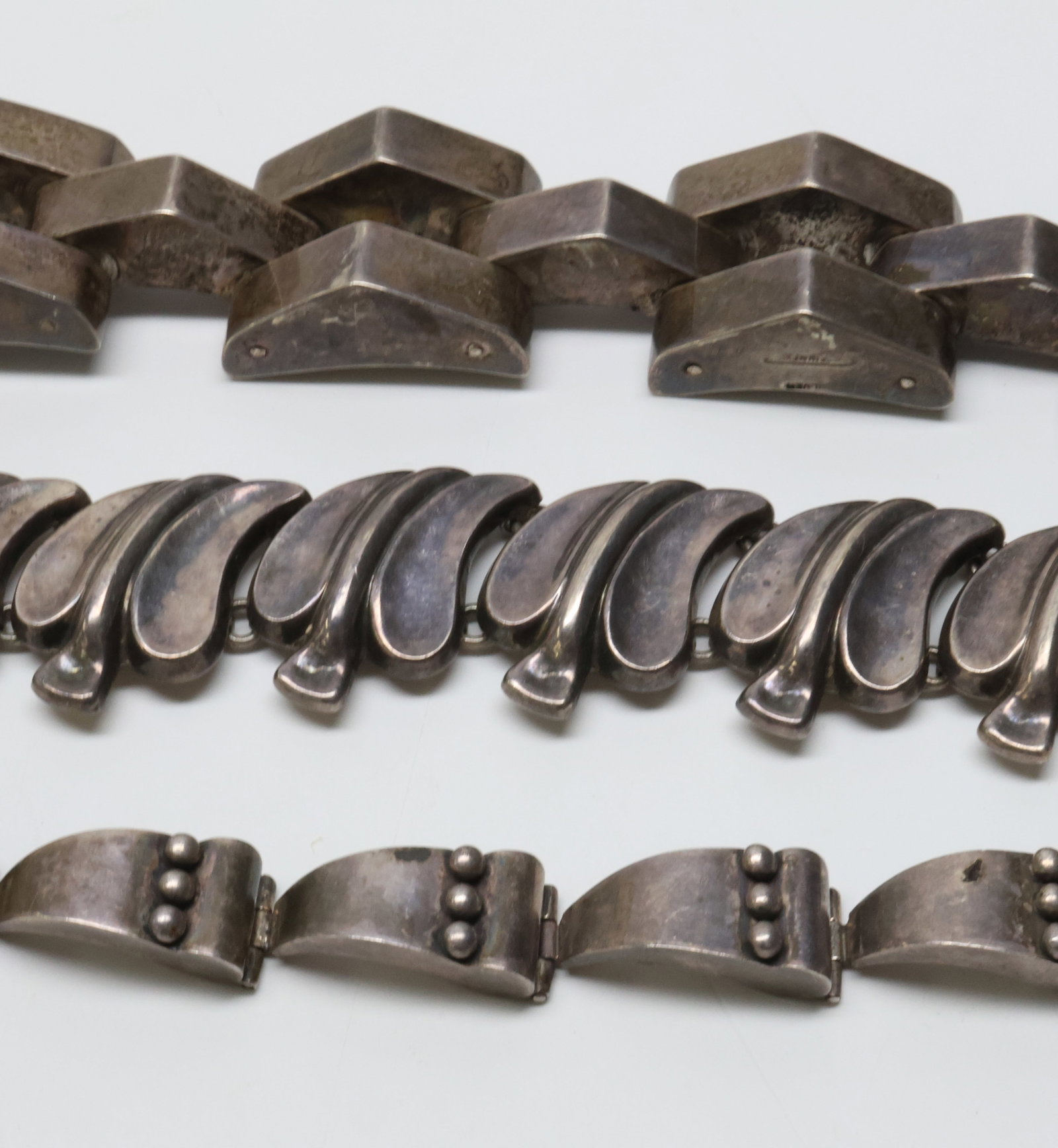 MEXICO; Three Modernist Sterling And .900 Silver Bracelets (1 of 3)