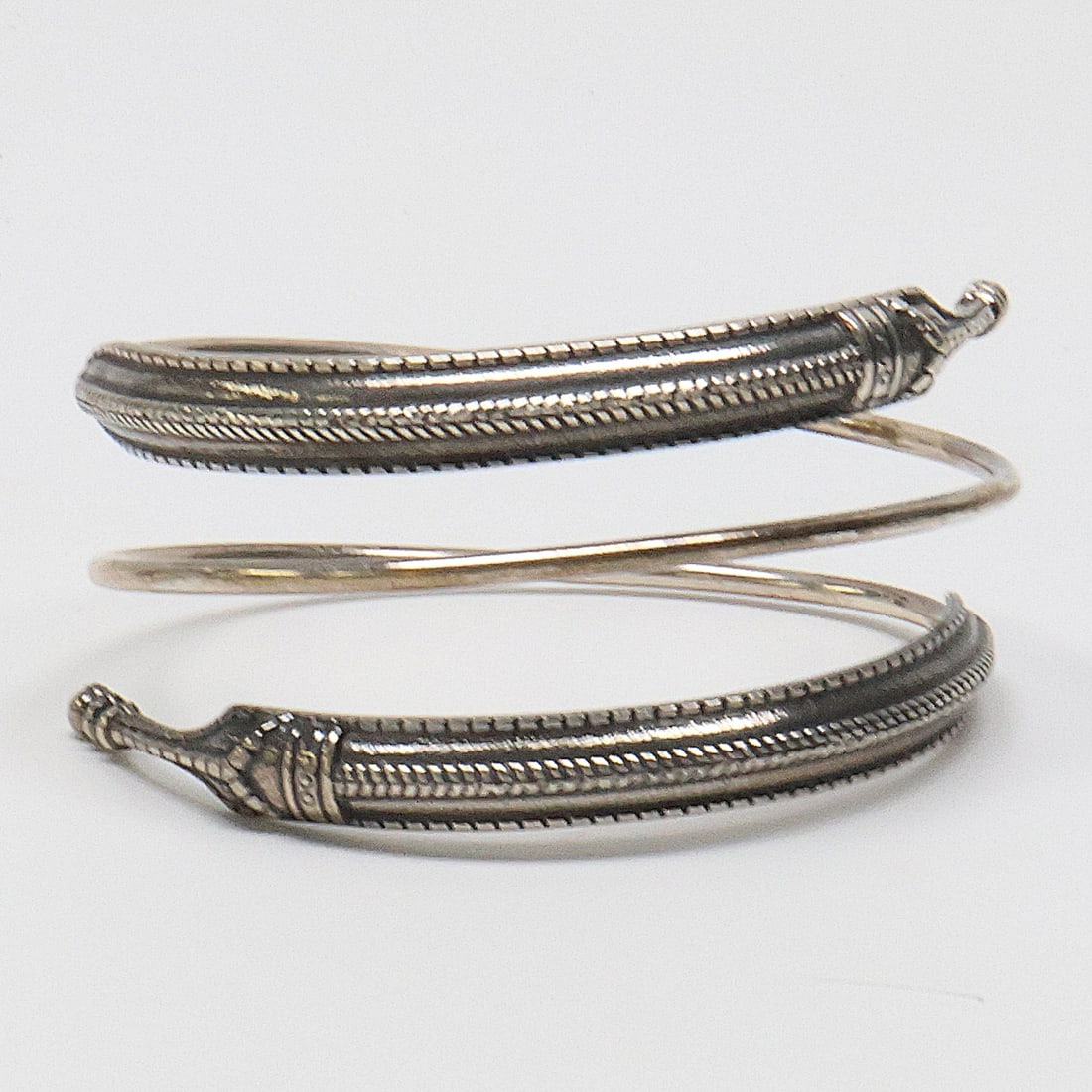 DAVID ANDERSEN; Modernist Sterling Silver Flexible Bangle Bracelet (1 of 5)