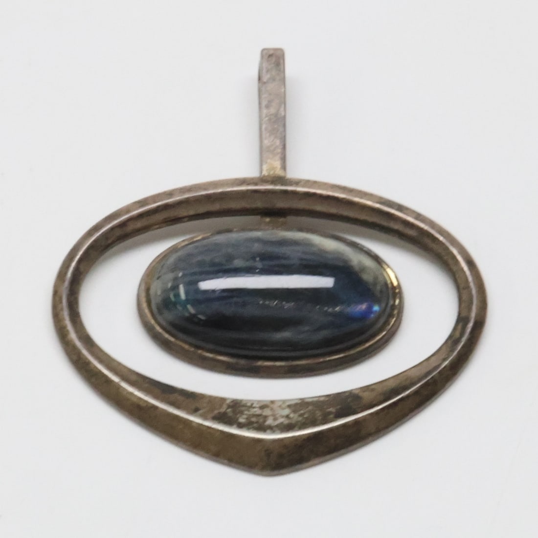 DAVID ANDERSEN; Modernist Sterling Silver Gemstone Pendant (1 of 2)