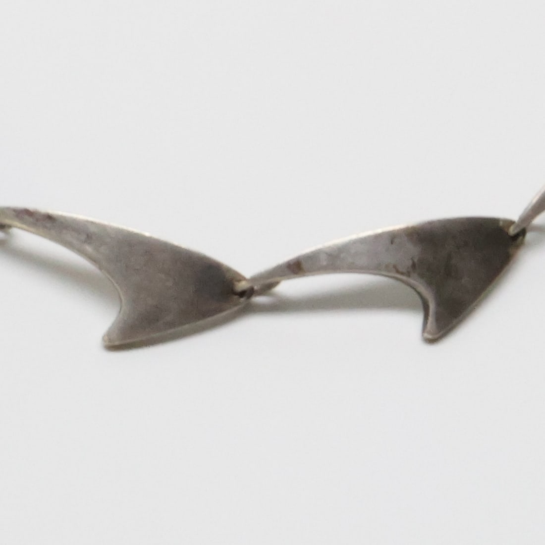 BENT KNUDSEN, DENMARK; Modernist Sterling Silver Necklace: 20th Century. Length 15", 51 Grams.