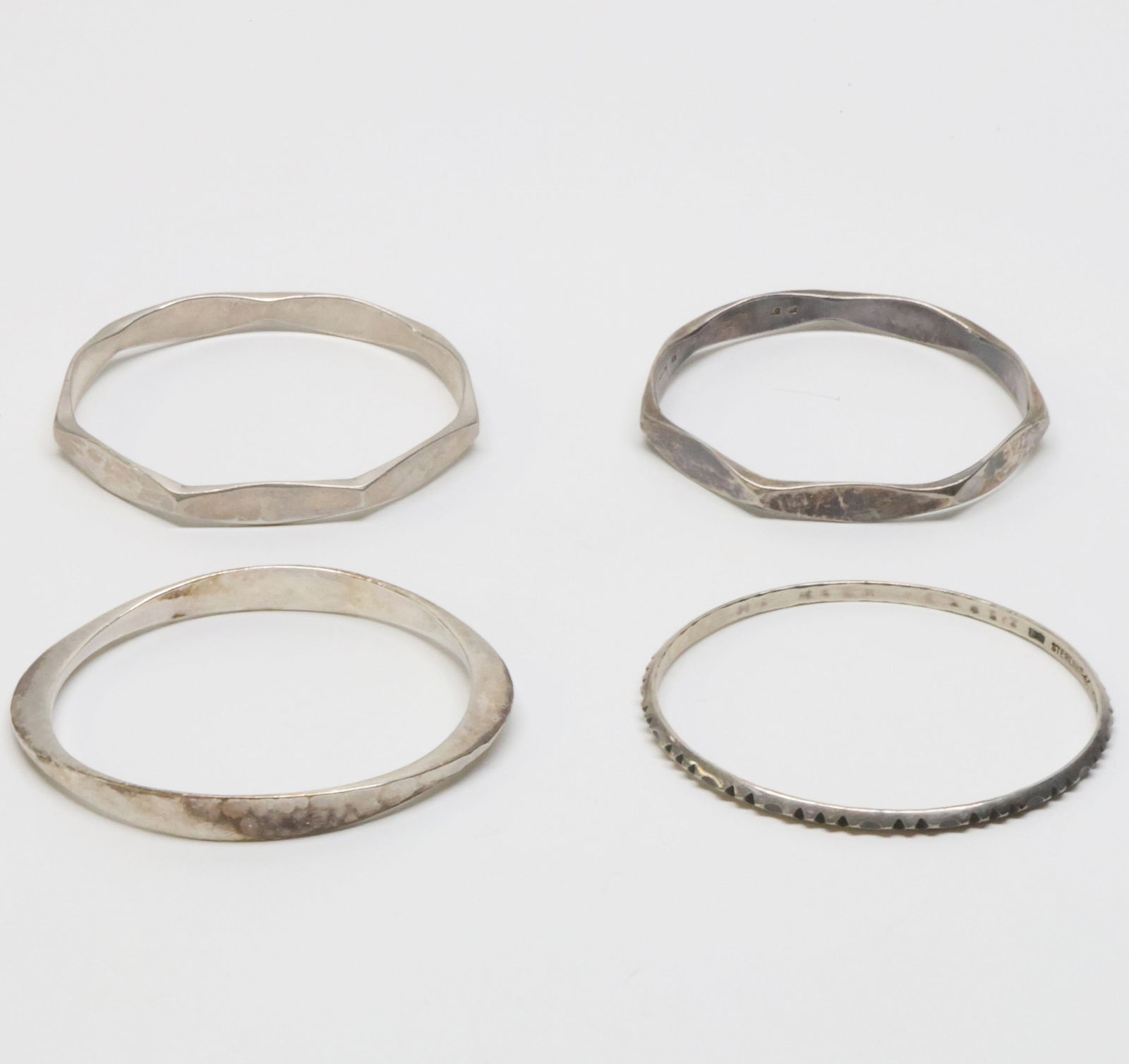 NORWAY; Four Modernist Sterling Silver Bangle Bracelets (1 of 3)