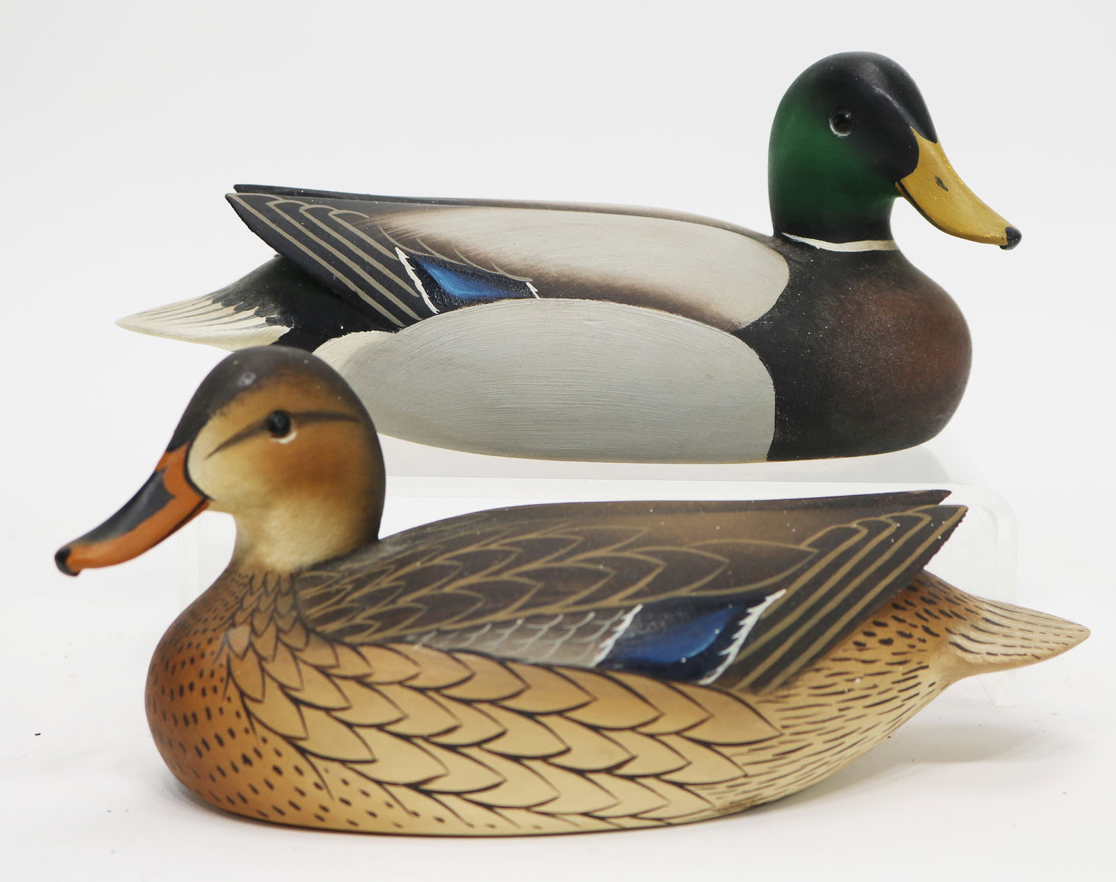 Charlie Joiner 1974 Chestertown Maryland Half Size Mallard Duck Decoys