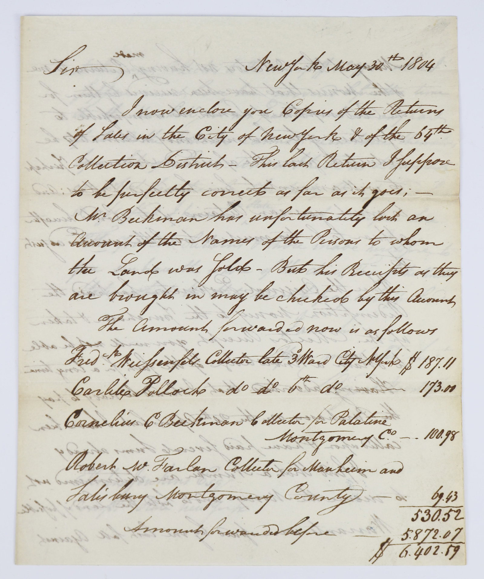 [AMERICAN REVOLUTION] Samuel Osgood Autograph Letter Signed (1 of 4)