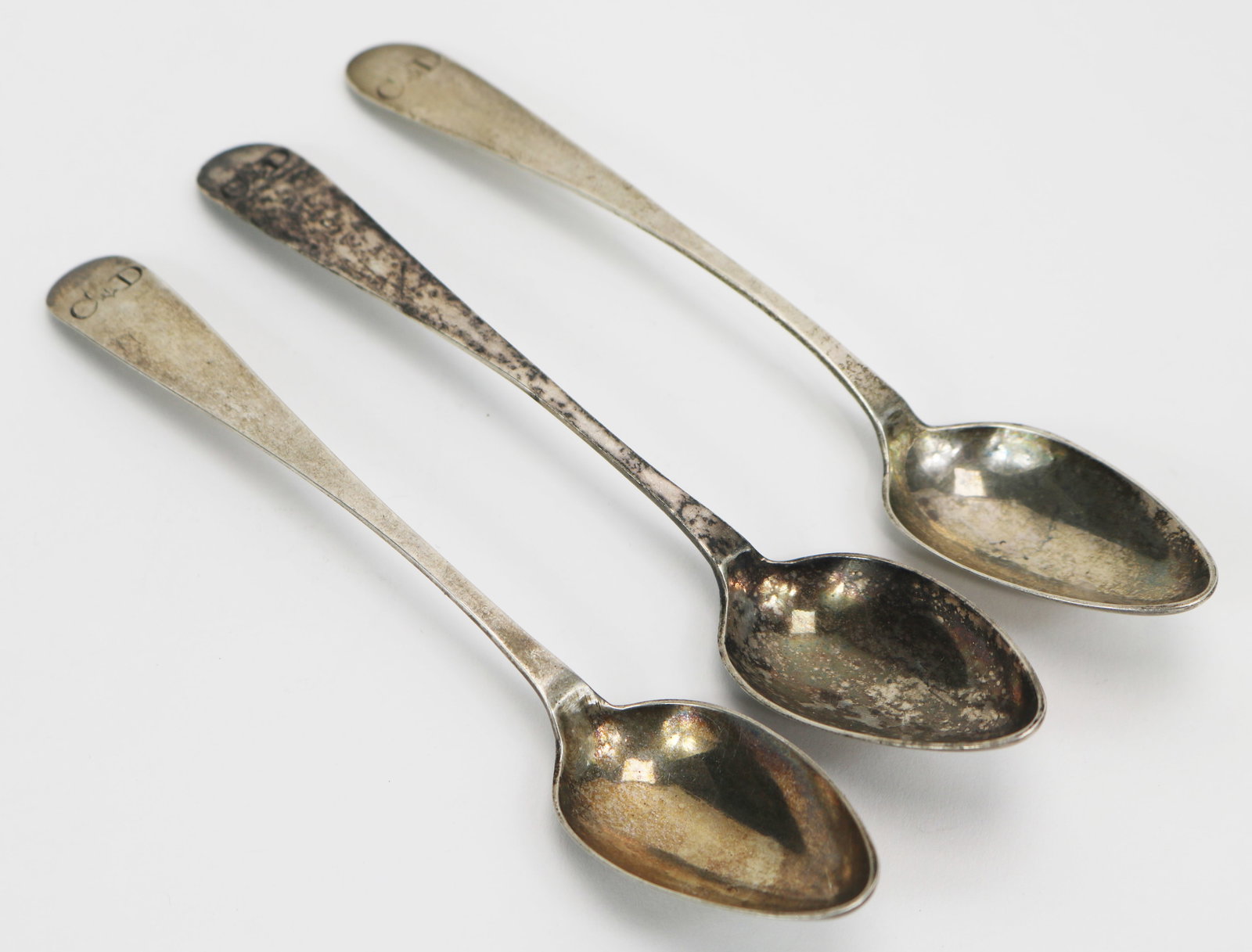 William Haverstick, Lancaster or Philadelphia coin silver birdback teaspoons (1 of 4)
