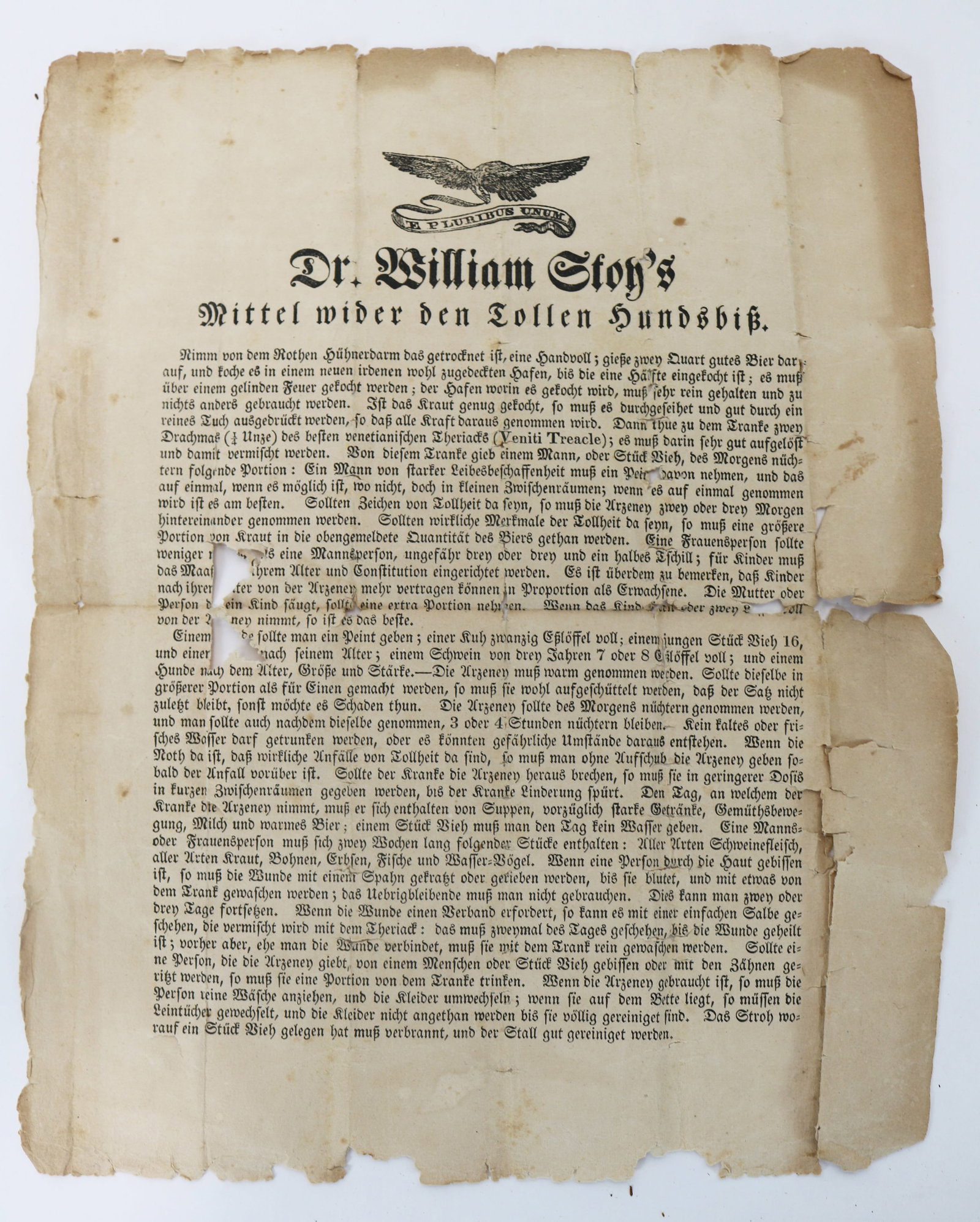 Pennsylvania German broadside, 19th century (1 of 5)