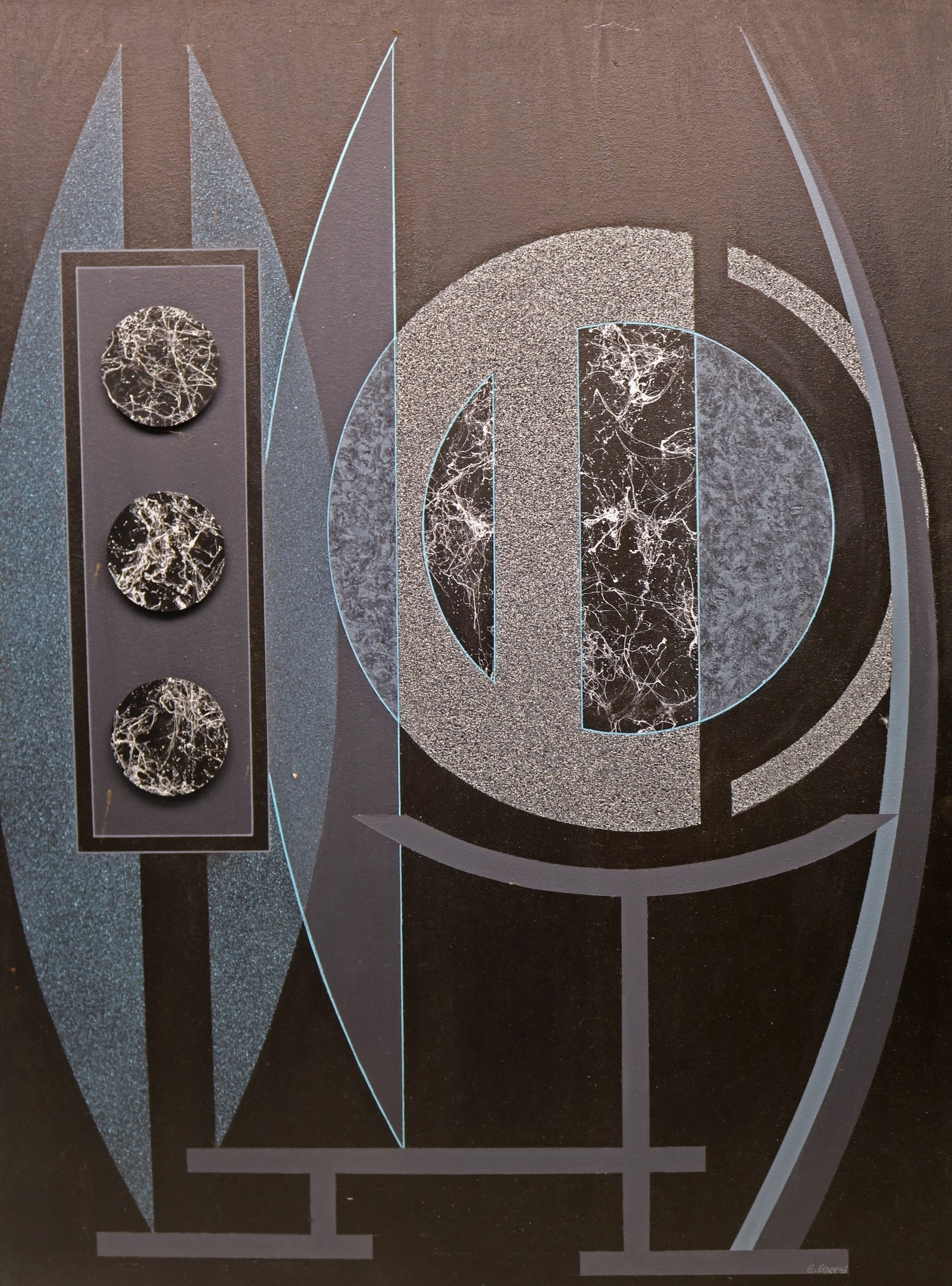 Eric Max Ernst (CT/Japan B. 1956) "Rising of the Night" oil on canvas painting (1 of 10)