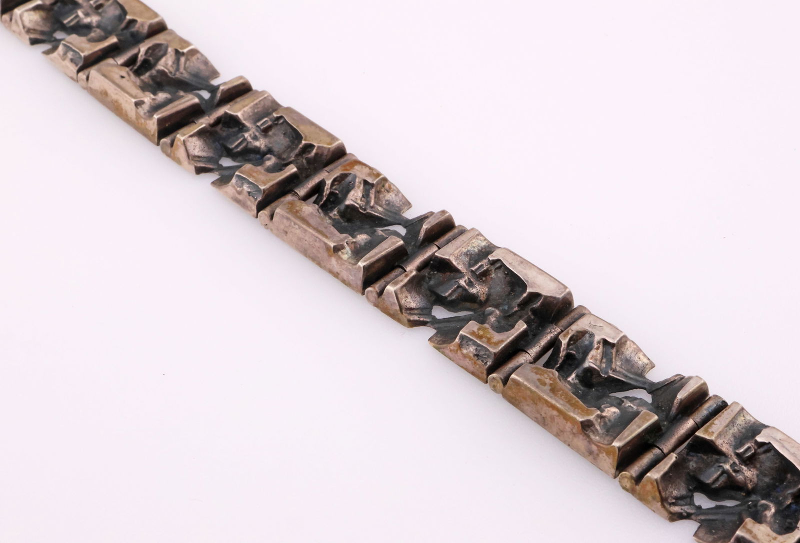 KULTATEOLLISUUS KY, FINLAND; Brutalist .830 Silver Bracelet (1 of 3)