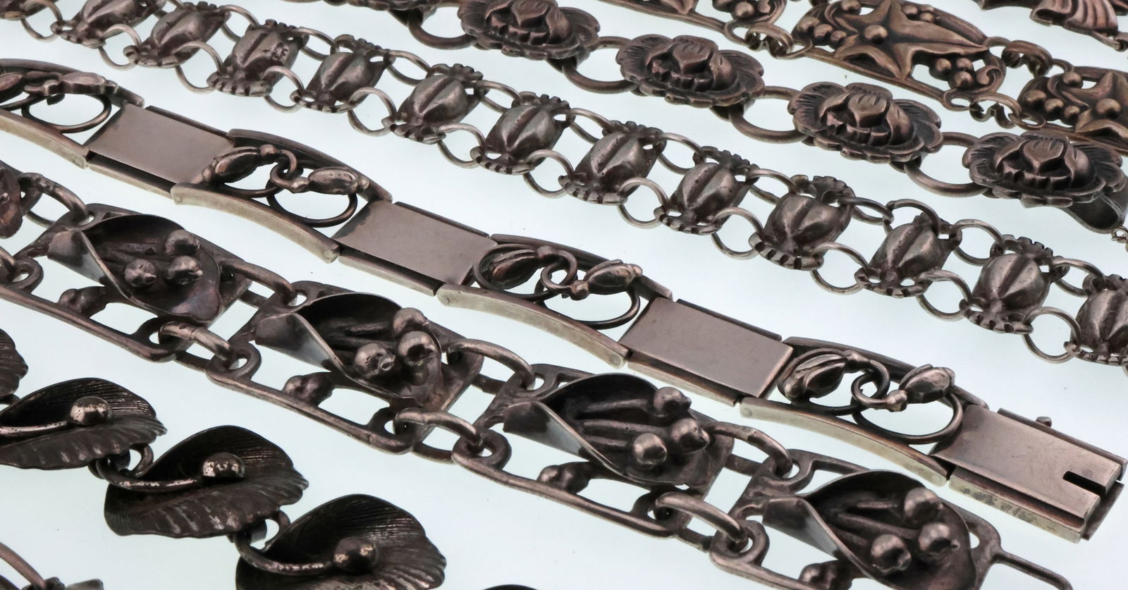Modernist Jewelry; Twelve Sterling Silver Bracelets (1 of 5)