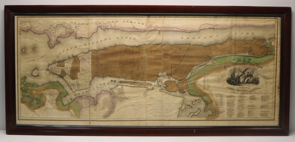 Pre-Central Park Map of New York City, David H. Burr / Simeon DeWitt 1829