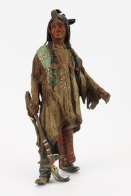 Carl Kauba Vienna Bronze Cold-Painted Figure of Native American Indian