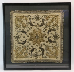 Ottoman metal-thread embroidered panel