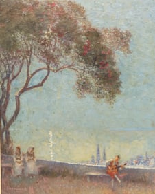 William Sherwood (MD 1875-1951) "Preludio, Dalmate" oil on canvas painting