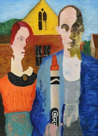 Autumn De Forest "American Graphic" giclee with hand embelishments