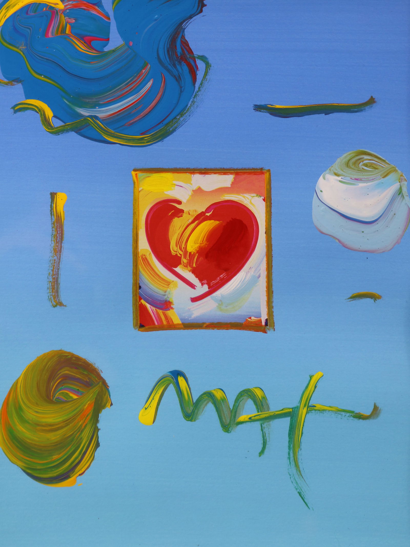 Peter Max (American 1937-) "Heart Series" mixed media and acrylic on paper (1 of 17)