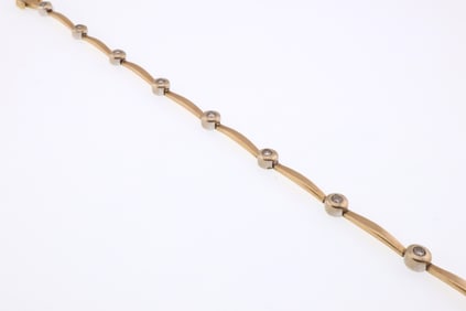 14k Gold Modern Style 0.50 ct Diamond Bracelet 9.9g
