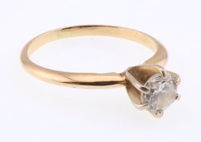 14k Gold 0.50 ct Diamond Solitaire Ring 2.1g