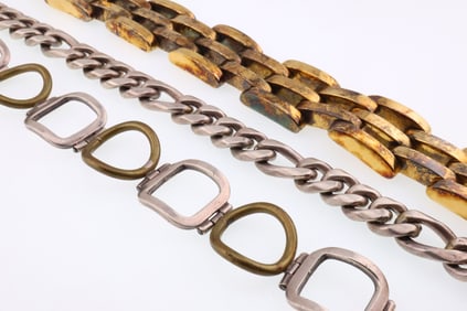 Various Makers; Three Mexican Sterling Silver Modernist Bracelets