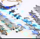 Scandinavian; Modernist Sterling Silver Blue Enamel Jewelry Group