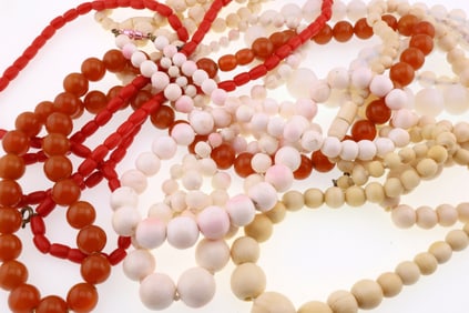 Modernist Jewelry; Large Group of Plastic, Glass, And Other Beads