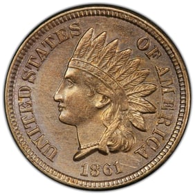 1861 1C Indian Head Cent PCGS Cleaned-AU Detail