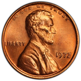 1972 1C Lincoln Cent Doubled Die Obverse PCGS MS65RD