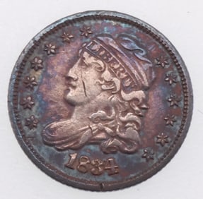 1834 H10C Capped Bust Silver Half Dime