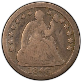 1846 H10C Seated Liberty Silver Half Dime PCGS VG08.