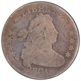 1804 10C Draped Bust Silver Dime 13 Star Reverse PCGS AG03