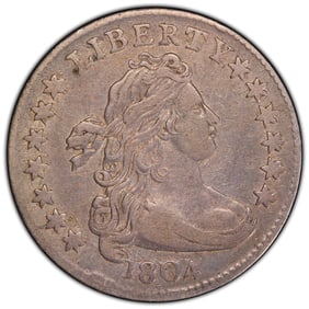 1804 10C Draped Bust Silver Dime 13 Star Reverse PCGS VF35