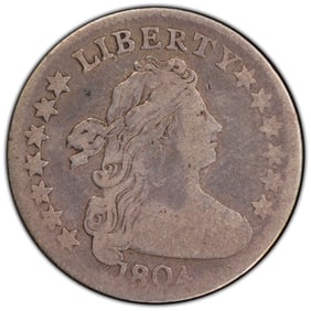 1804 10C Draped Bust Silver Dime 13 Star Reverse PCGS VG08