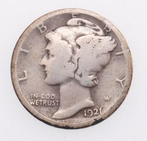 1921 10C Mercury Silver Dime