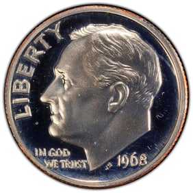 1968 10C No S Roosevelt Dime PCGS PR68CAM