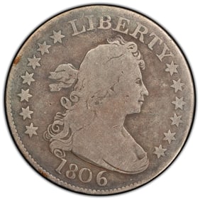 1806 25C Draped Bust Silver Quarter PCGS Plugged-G Detail