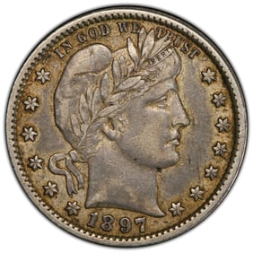 1897-O 25C Barber Silver Quarter PCGS XF40