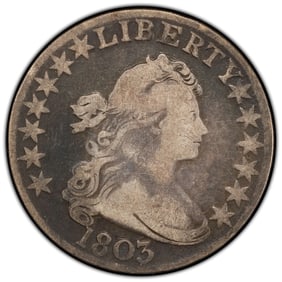 1803 50C Draped Bust Silver Half Dollar Small 3. PCGS VG10