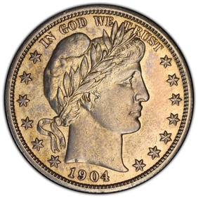 1904-S 50C Barber Silver Half Dollar PCGS Surfaces Smoothed-AU Detail