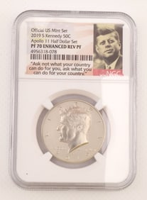 2019-S 50C Kennedy Half Dollar PF70 Enhanced Reverse Proof