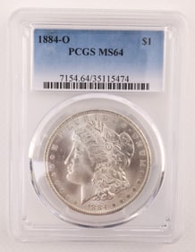 1884-O $1 Morgan Silver Dollar PCGS MS64