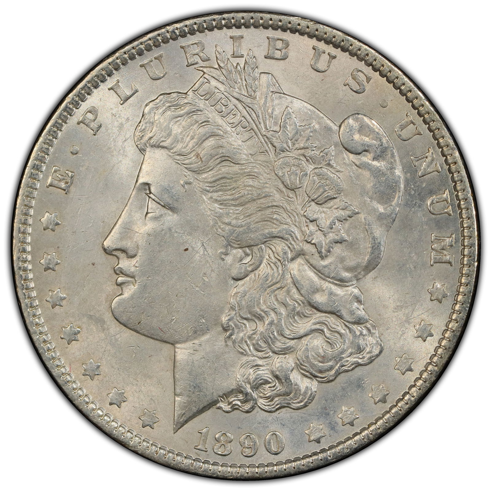 1890 $1 Morgan Silver Dollar PCGS Cleaned-AU Detail (1 of 4)