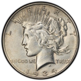 1934-D $1 Peace Silver Dollar PCGS Cleaned-XF Detail