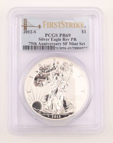 2012-S Eagle S$1 American Silver Eagle PCGS PR69 Reverse Proof