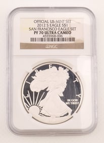 2012-S Eagle S$1 American Silver Eagle PF70 Ultra Cameo