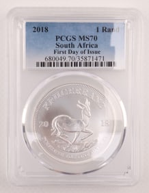 2018 1 Rand. PCGS MS70