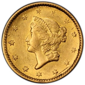 1851 $1 Liberty Head Gold PCGS AU-Detail