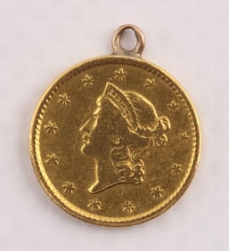 U.S. 1853 $1 Liberty Head Gold Coin. (Altered)