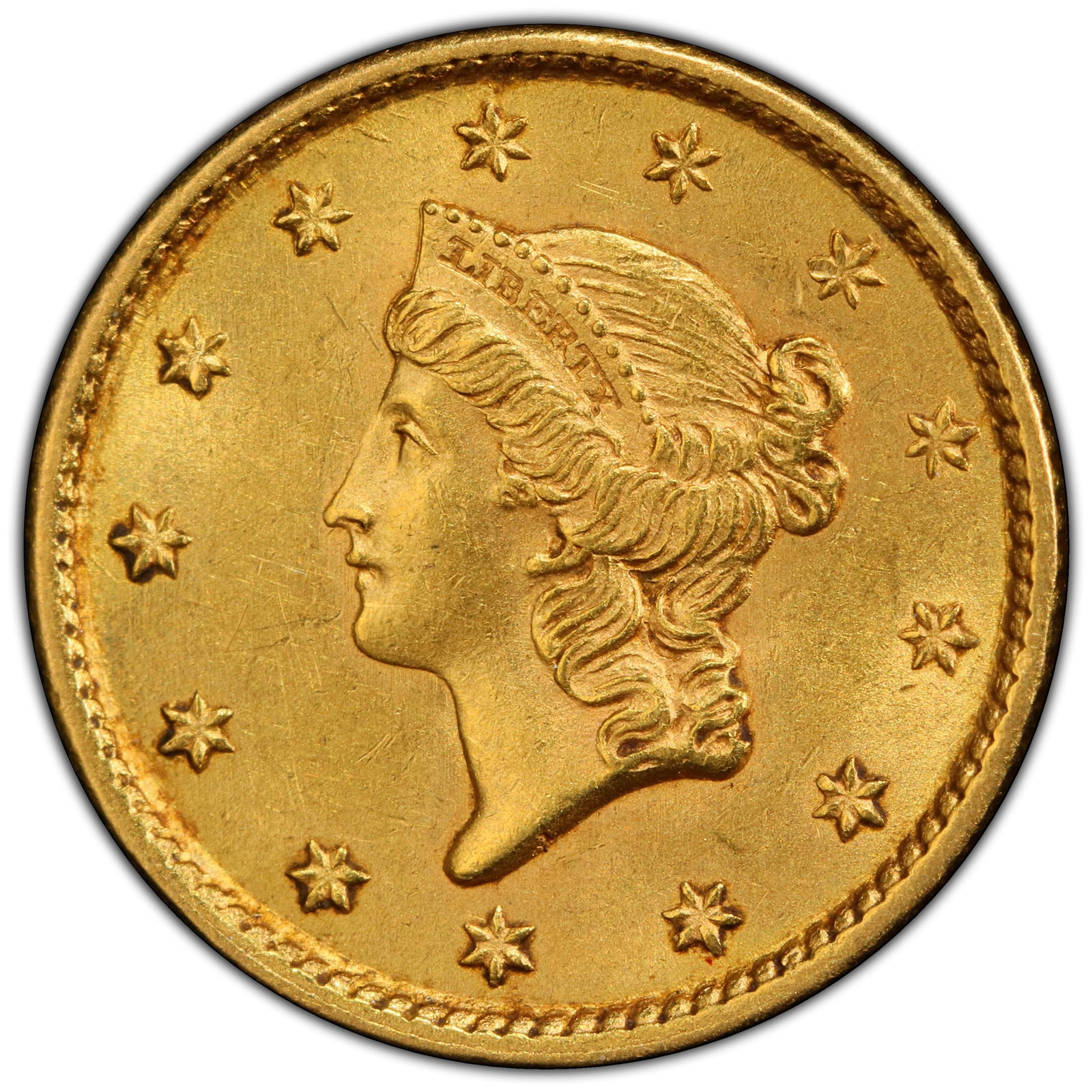 1854 $1 Type 1 Liberty Head Gold. PCGS MS63 (1 of 4)