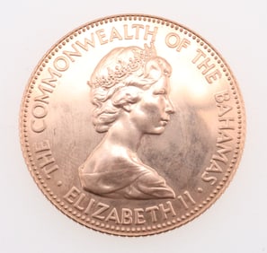 Independence of 1973 Bahamas Gold Coin .500 Gold .2515 AGW