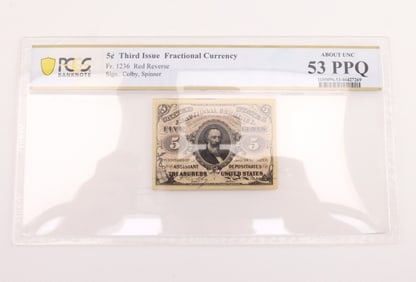 Fr. 1236 5C Third Issue Fractional Currency PCGS About UNC53PPQ