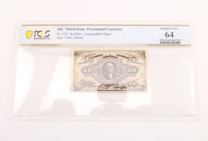 Fr. 1253 10C Third Issue Fractional Currency PCGS Choice UNC64