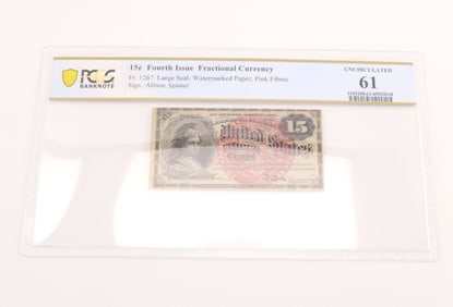 Fr. 1267 15C Fourth Issue Fractional Currency PCGS UNC61